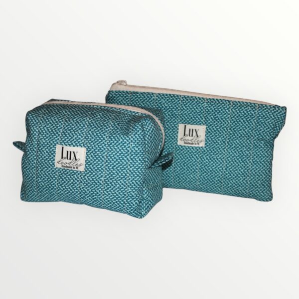 Handmade Quilted Matching Boxy Bag & Zipper Pouch Set - Image 5
