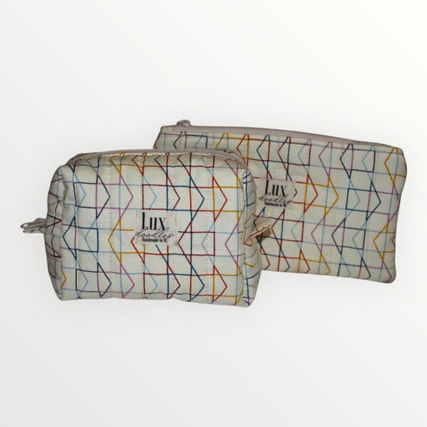 Handmade Quilted Matching Boxy Bag & Zipper Pouch Set - Image 3