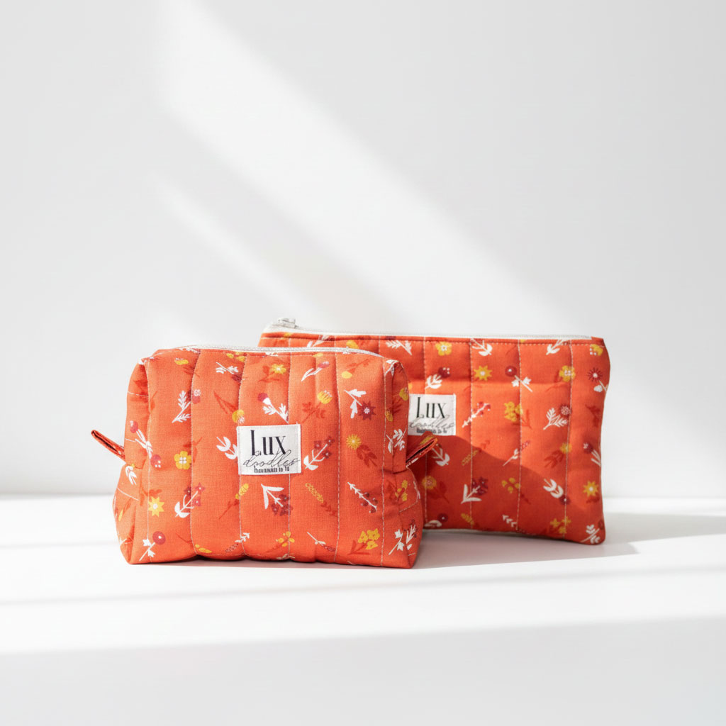 "Floret" | Boxy Bag & Zipper Pouch Set - Image 4