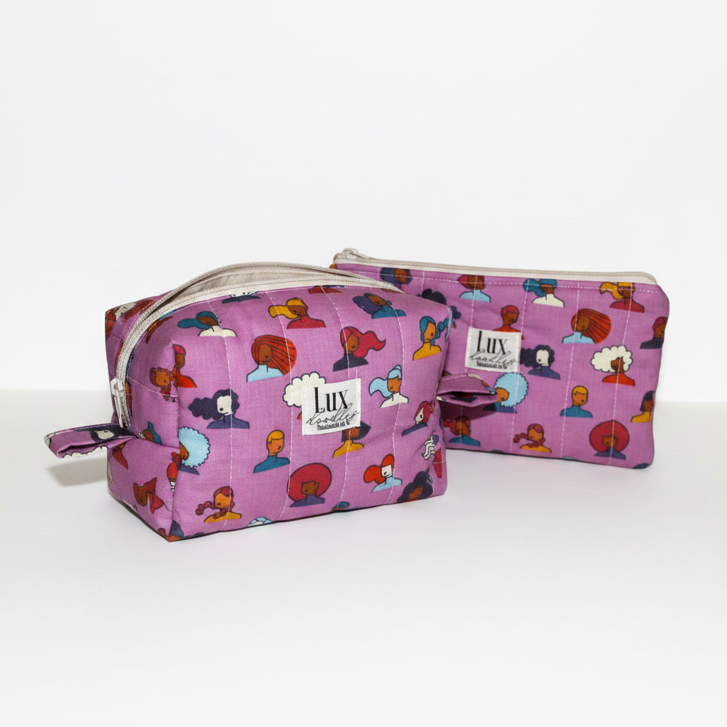 "Let's Go" | Boxy Bag & Zipper Pouch Set - Image 3