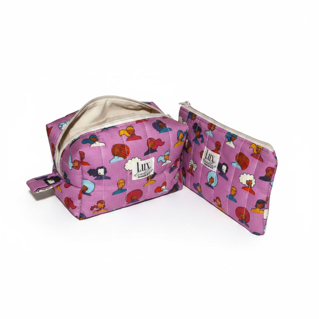 "Let's Go" | Boxy Bag & Zipper Pouch Set - Image 2