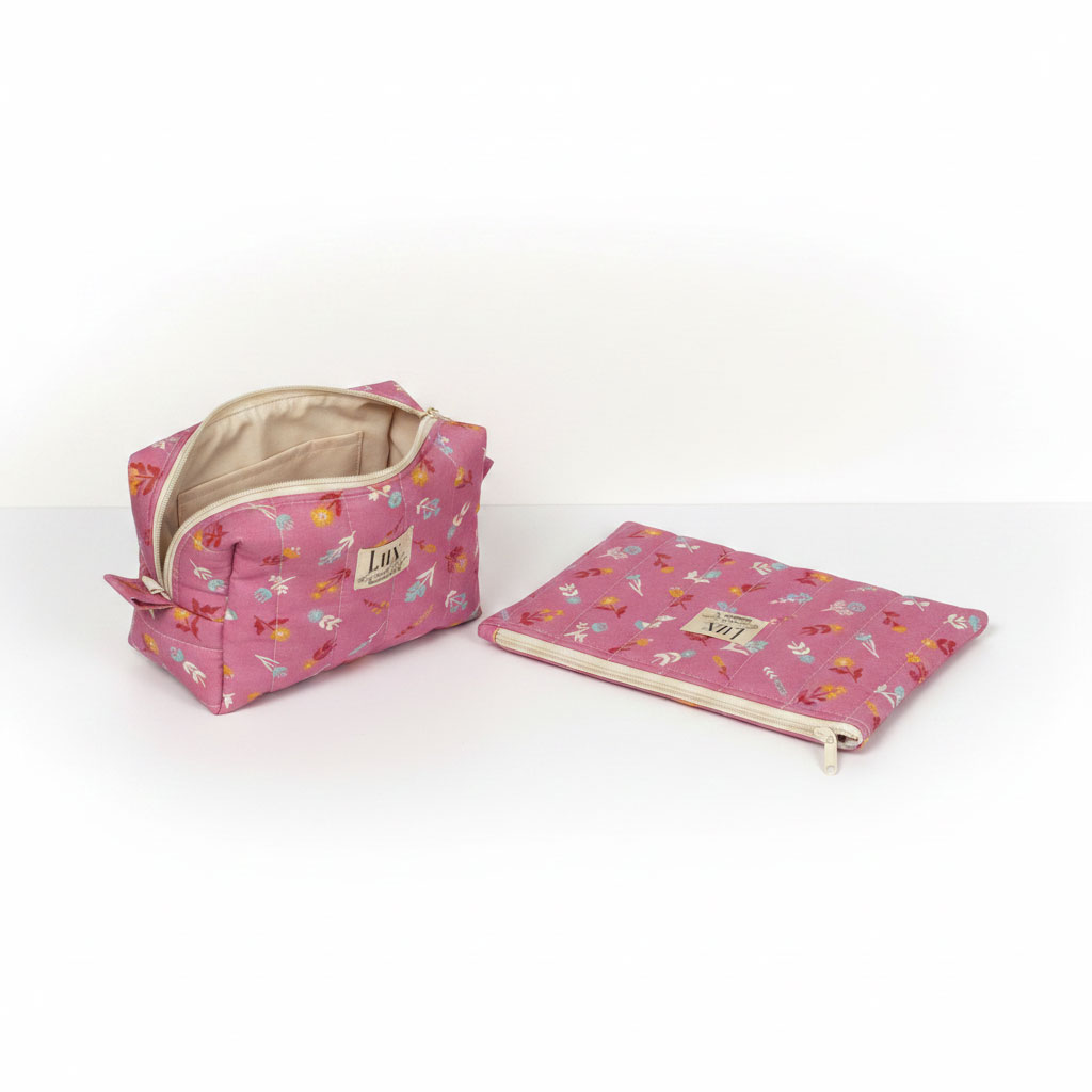 “Floret" | Boxy Bag & Zipper Pouch Set - Image 3