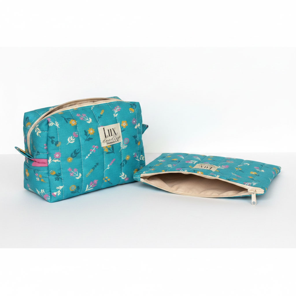 “Floret" | Boxy Bag & Zipper Pouch Set - Image 3