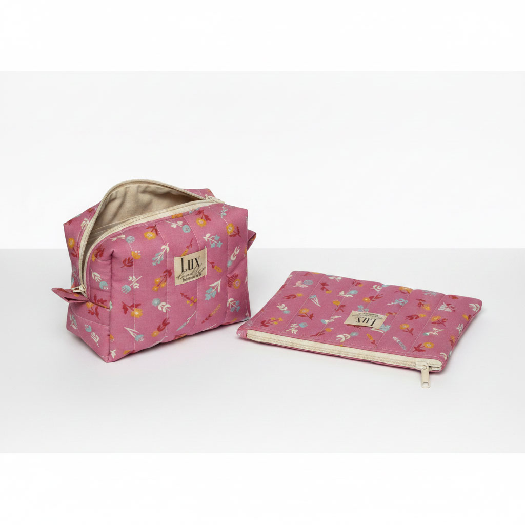 “Floret" | Boxy Bag & Zipper Pouch Set - Image 4