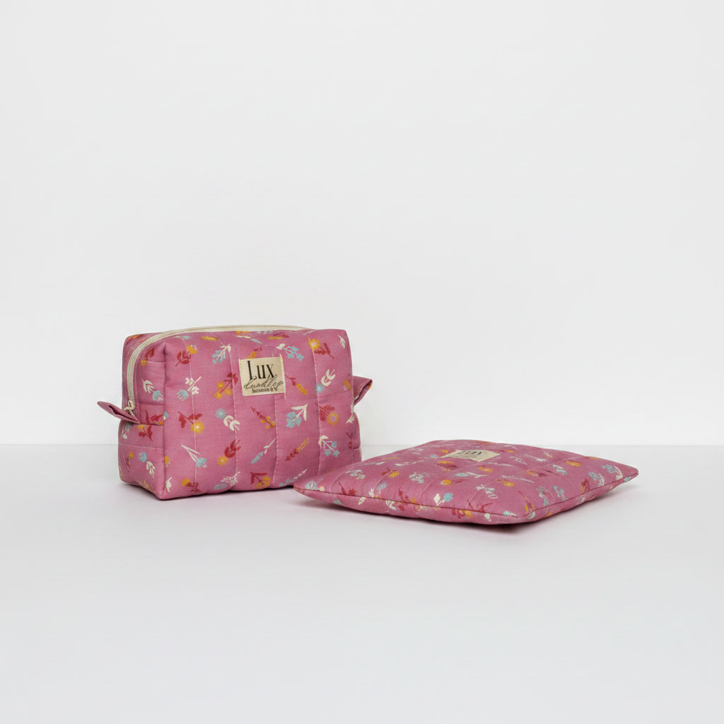 “Floret" | Boxy Bag & Zipper Pouch Set - Image 2