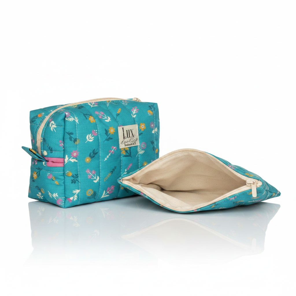 “Floret" | Boxy Bag & Zipper Pouch Set - Image 2