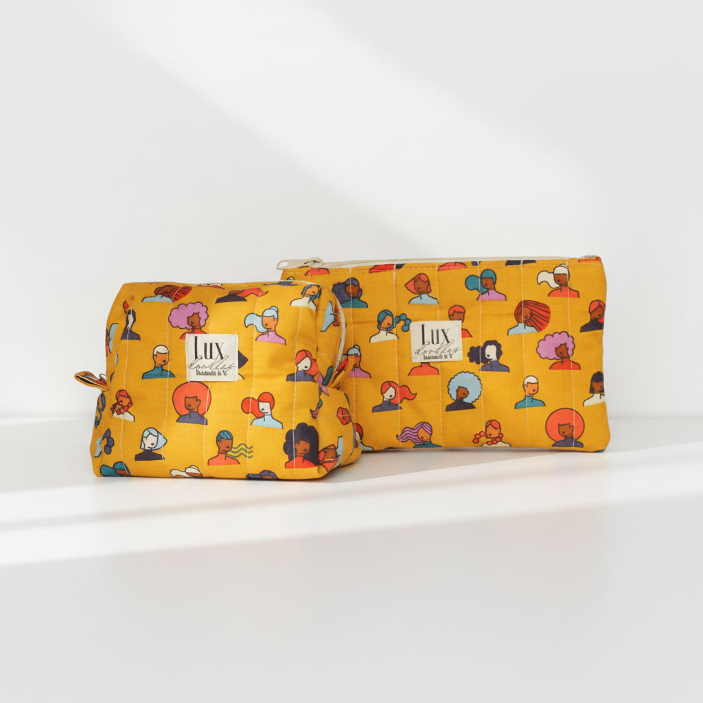 "Let's Go" | Boxy Bag & Zipper Pouch Set - Image 3