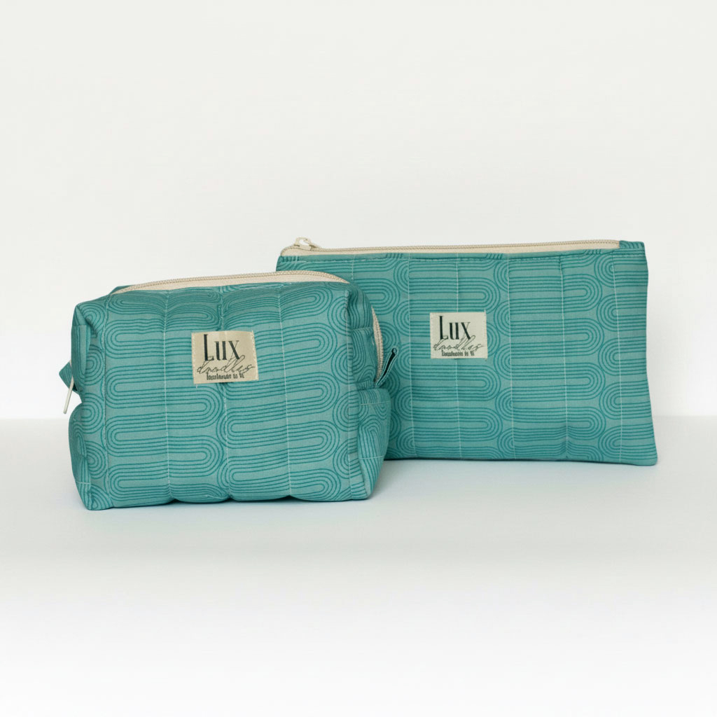 “Meandering" | Boxy Bag & Zipper Pouch Set