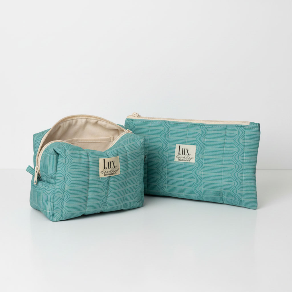 “Meandering" | Boxy Bag & Zipper Pouch Set - Image 4