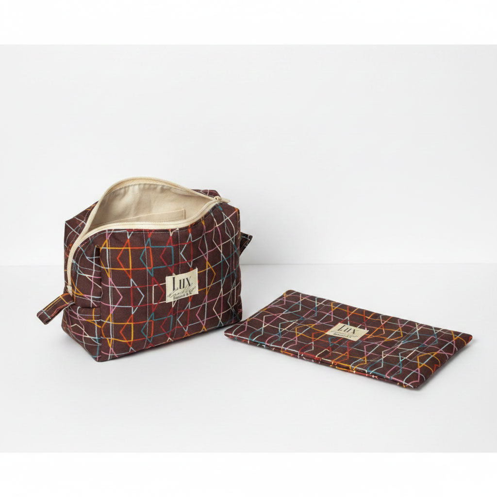 “Which Way” | Boxy Bag & Zipper Pouch Set - Image 3